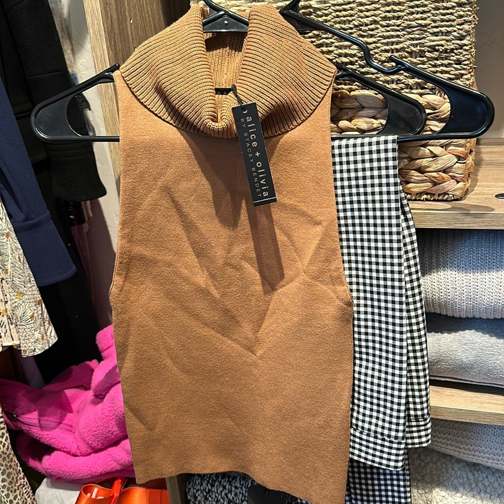 Sleeveless turtleneck